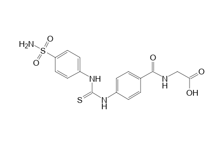2-(4-(3-(4-sulfamoylphenyl)thioureido)benzamido)acetic acid
