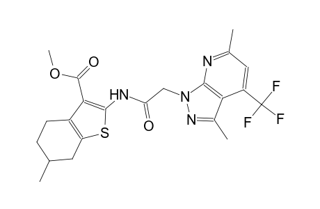 methyl 2-({[3,6-dimethyl-4-(trifluoromethyl)-1H-pyrazolo[3,4-b]pyridin-1-yl]acetyl}amino)-6-methyl-4,5,6,7-tetrahydro-1-benzothiophene-3-carboxylate