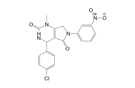 1H-pyrrolo[3,4-d]pyrimidine-2,5-dione, 4-(4-chlorophenyl)-3,4,6,7-tetrahydro-1-methyl-6-(3-nitrophenyl)-
