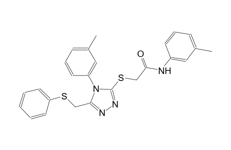 N-(3-methylphenyl)-2-({4-(3-methylphenyl)-5-[(phenylsulfanyl)methyl]-4H-1,2,4-triazol-3-yl}sulfanyl)acetamide