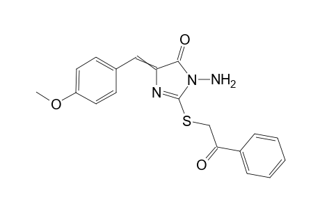 3-Amino-5-[(4-methoxyphenyl)methylene]-2-phenacylsulfanyl-imidazol-4-one