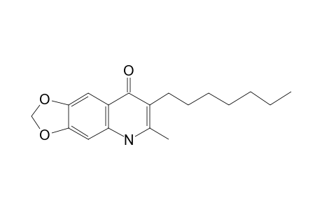 2-Methyl-3-N-heptyl-6,7-methylenedioxy-4[1H]-quinolinone