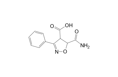4-Isoxazolecarboxylic acid, 5-(aminocarbonyl)-4,5-dihydro-3-phenyl-, cis-