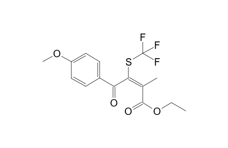 (E)-ethyl 4-(4-methoxyphenyl)-2-methyl-4-oxo-3-(trifluoromethylthio)but-2-enoate