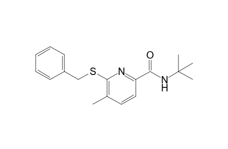 N-tert-Butyl-5-methyl-6-(phenylmethylthio)-2-pyridinecarboxamide