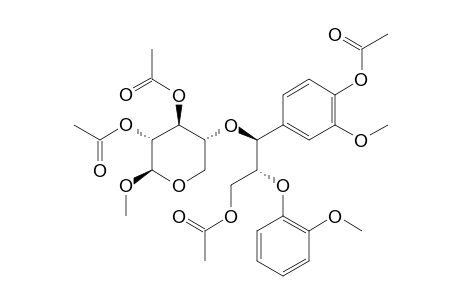 2R,3S;(2R,3S)-1-(4-ACETOXY-3-METHOXYPHENYL)-1-O-(1-O-METHYL,4-DEOXY-2,3-DI-O-ACETYL-BETA-D-XYLOPYRANOS-4-YL)