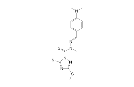 5-amino-N-[(4-dimethylaminobenzylidene)amino]-N-methyl-3-(methylthio)-1,2,4-triazole-1-carbothioamide