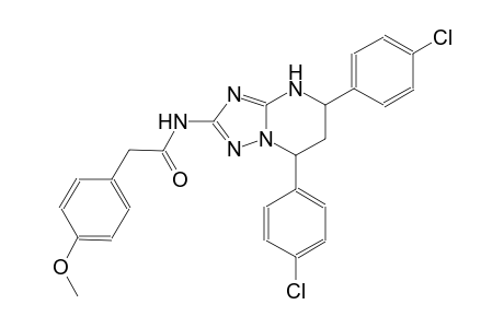 N-[5,7-bis(4-chlorophenyl)-4,5,6,7-tetrahydro[1,2,4]triazolo[1,5-a]pyrimidin-2-yl]-2-(4-methoxyphenyl)acetamide