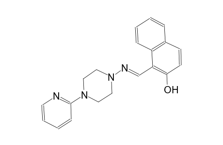 2-naphthalenol, 1-[(E)-[[4-(2-pyridinyl)-1-piperazinyl]imino]methyl]-