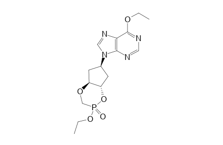 6-Ethoxy-9-{(1'.beta.,3'a.alpha.,4'.beta.,)-4'-[ethoxy(hydroxy)phosphorylmethoxy]-3'-hydroxycyclopentyl}purine 3',4'-cyclo ester isomer