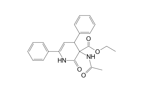 Ethyl 3-acetylamino-3,4-dihydro-4,6-diphenyl-2(1H)-pyridone-3-carboxylate