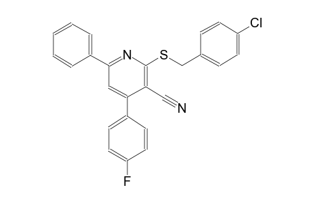 3-pyridinecarbonitrile, 2-[[(4-chlorophenyl)methyl]thio]-4-(4-fluorophenyl)-6-phenyl-
