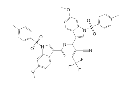 3-CYANO-4-TRIFLUOROMETHYL-2,6-BIS-[3'-(N-TOLUENESULFONYL-6'-METHOXYINDOLYL)]-PYRIDINE