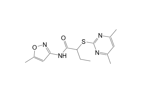 2-[(4,6-dimethyl-2-pyrimidinyl)sulfanyl]-N-(5-methyl-3-isoxazolyl)butanamide