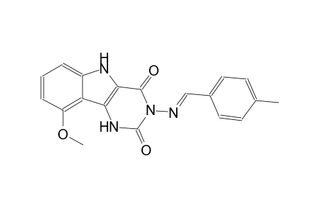 9-methoxy-3-{[(E)-(4-methylphenyl)methylidene]amino}-1H-pyrimido[5,4-b]indole-2,4(3H,5H)-dione