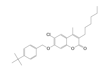 2H-1-benzopyran-2-one, 6-chloro-7-[[4-(1,1-dimethylethyl)phenyl]methoxy]-3-hexyl-4-methyl-