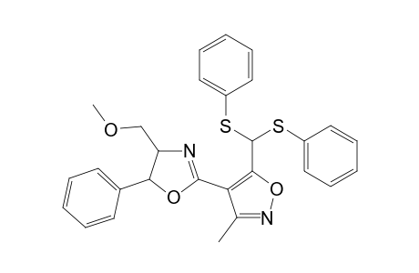 4-(4-Methoxymethyl-5-phenyl-4,5-dihydro-2-oxazolinyl)-3-methyl-5-di(phenylthio)methylisoxazole