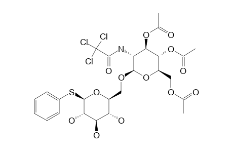 PHENYL-3,4,6-TRI-O-ACETYL-2-DEOXY-2-TRICHLOROACETAMIDO-BETA-D-GLUCOPYRANOSYL-(1->6)-1-THIO-BETA-D-GLUCOPYRANOSIDE