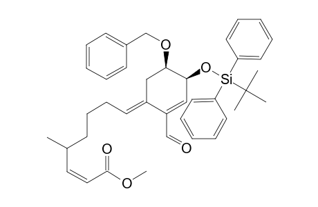 3-[(t-Butyldimethylsilyl)oxy]-4-(benzyloxy0-6-[7"-(methoxycarbonyl)-5"-methylhepta-1",6"-dien-1"-ylidene)-3,4,5,6-tetrahydrobenzaldehyde