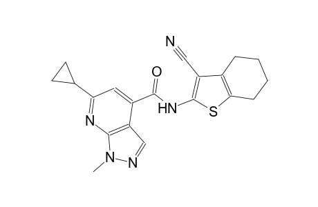 N-(3-cyano-4,5,6,7-tetrahydro-1-benzothien-2-yl)-6-cyclopropyl-1-methyl-1H-pyrazolo[3,4-b]pyridine-4-carboxamide