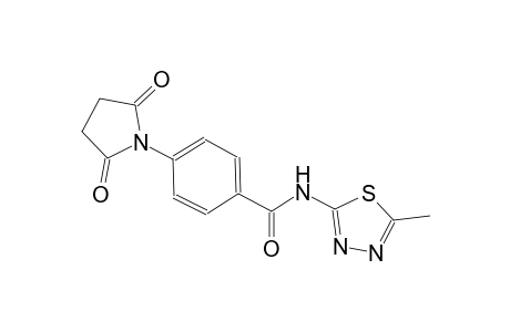 benzamide, 4-(2,5-dioxo-1-pyrrolidinyl)-N-(5-methyl-1,3,4-thiadiazol-2-yl)-