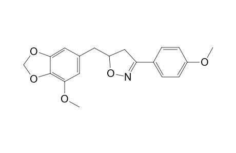 5-[(7-Methoxy-1,3-benzodioxol-5-yl)methyl]-3-(4-methoxyphenyl)-4,5-dihydroisoxazole