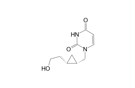 (+-)-1-{[(1RS,2RS)-cis-2-(2-hydroxyethyl)cyclopropyl]methyl}-1,2,3,4-tetrahydro-2,4-pyrimidinedione
