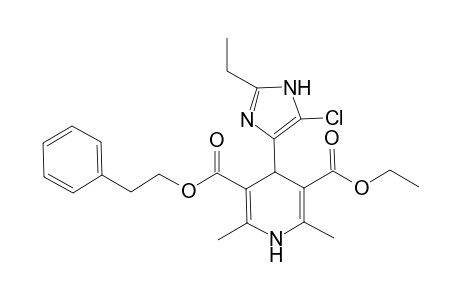 Ethyl-phenethyl-1,4-dihydro-2,6-dimethyl-4-[4-(5)-chloro-2-ethyl-5-(4)-imidazolyl]-3,5-pyridinedicarboxylate