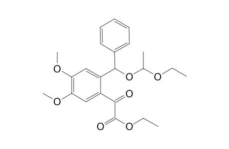 Ethyl 2-[2-(.alpha.-(1-ethoxyethoxy)benzyl-4,5-dimethoxyphenyl]-2-oxoacetate