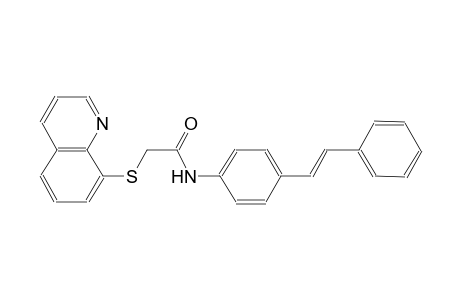 acetamide, N-[4-[(E)-2-phenylethenyl]phenyl]-2-(8-quinolinylthio)-