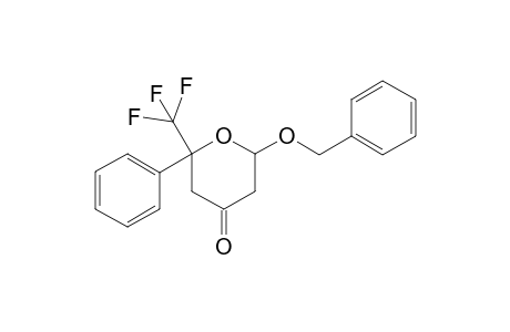 (2SR,6RS)-2-Benzyloxy-6-phenyl-6-(tri-fluoromethyl)tetrahydropyran-4-one