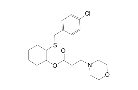 4-morpholinepropanoic acid, 2-[[(4-chlorophenyl)methyl]thio]cyclohexyl ester