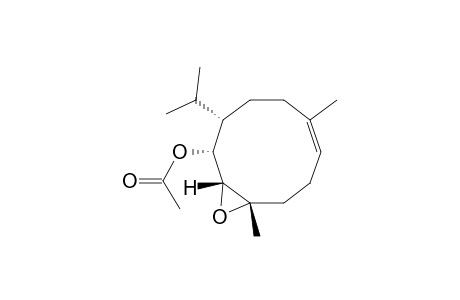 11-Oxabicyclo[8.1.0]undec-6-en-2-ol, 6,10-dimethyl-3-(1-methylethyl)-, acetate, [1R-(1R*,2R*,3S*,6E,10S*)]-