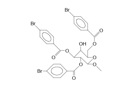 Methyl 2,3,6-tris(O-[4-bromo-benzoyl]).beta.-D-galactopyranoside