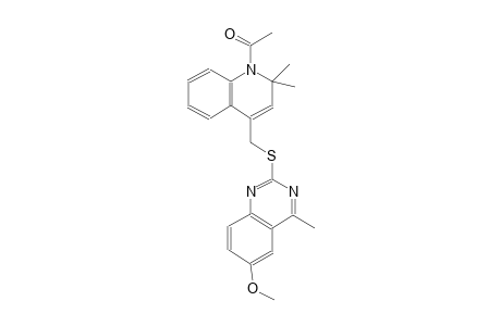 2-{[(1-acetyl-2,2-dimethyl-1,2-dihydro-4-quinolinyl)methyl]sulfanyl}-4-methyl-6-quinazolinyl methyl ether