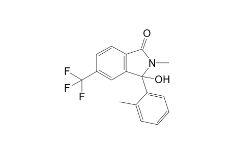 2-Methyl-3-(2-methylphenyl)-3-oxidanyl-5-(trifluoromethyl)isoindol-1-one