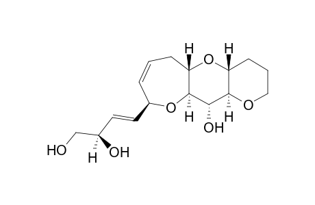 (2R)-1(R)-(3,4-Dihydroxybutenyl)tetrahydropyrano[3,2-b]tetrahydropyrano[5,6-b]-1-oxacyclohep-5-en-11-ol