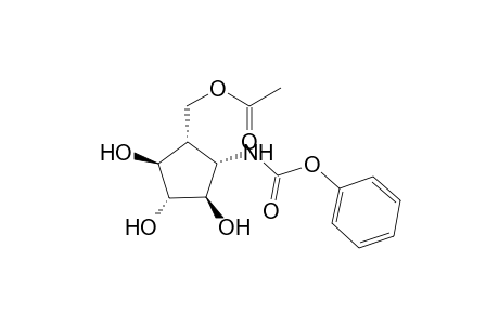 Cyclopentanemethanol, 2-amino-3,4,5-tris(phenylmethoxy)-, [1R-(1.alpha.,2.alpha.,3.beta.,4.alpha.,5.beta.)]-