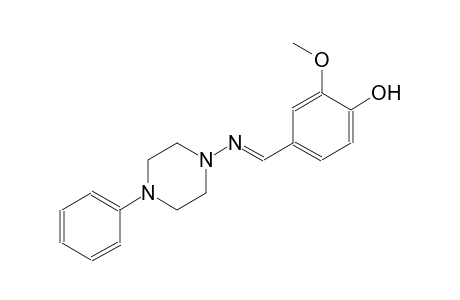 phenol, 2-methoxy-4-[(E)-[(4-phenyl-1-piperazinyl)imino]methyl]-