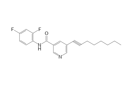 Pyridine-3-carboxamide, 5-(1-octynyl)-N-(2,4-difluorophenyl)-