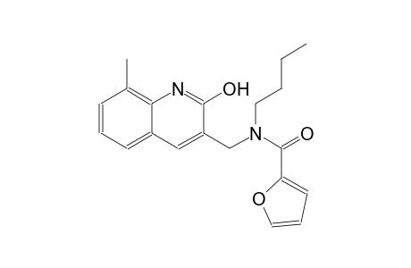 N-butyl-N-[(2-hydroxy-8-methyl-3-quinolinyl)methyl]-2-furamide