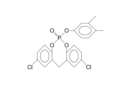 2,10-Dichloro-6-(3,4-dimethyl-phenoxy)-12H-dibenzo(D,G)(1,3,2)dioxaphosphocin 6-oxide