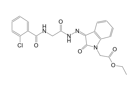 ethyl [(3Z)-3-({[(2-chlorobenzoyl)amino]acetyl}hydrazono)-2-oxo-2,3-dihydro-1H-indol-1-yl]acetate