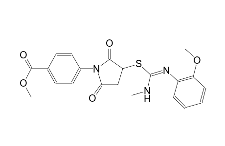 methyl 4-(3-{[(E)-[(2-methoxyphenyl)imino](methylamino)methyl]sulfanyl}-2,5-dioxo-1-pyrrolidinyl)benzoate
