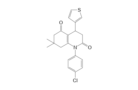 1-(4-Chlorophenyl)-7,7-dimethyl-4-(3-thienyl)-3,4,6,8-tetrahydroquinoline-2,5-dione