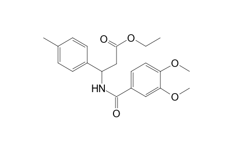 3-(p-tolyl)-3-(veratroylamino)propionic acid ethyl ester