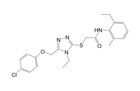 2-({5-[(4-chlorophenoxy)methyl]-4-ethyl-4H-1,2,4-triazol-3-yl}sulfanyl)-N-(2-ethyl-6-methylphenyl)acetamide