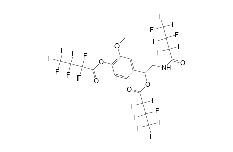 Butanoic acid, heptafluoro-, 4-[1-(2,2,3,3,4,4,4-heptafluoro-1-oxobutoxy)-2-[(2,2,3,3,4,4,4-heptafluoro-1-oxobutyl)amino]ethyl]-2-methoxyphenyl ester