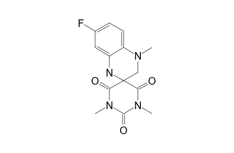 1,2,3,4-TETRAHYDRO-7-FLUORO-4-METHYLQUINOXALINE-2-SPIRO-5'-(HEXAHYDRO-1',3'-DIMETHYL-2',4',6'-TRIOXOPYRIMIDINE)