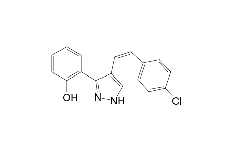 (Z)-3/ 5-(2'-Hydroxyphenyl)-4-(p-chlorostyryl)pyrazole